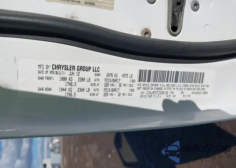 2012 Jeep Patriot Latitude из США, поврежденный, VIN 1C4NJRFB7CD696160